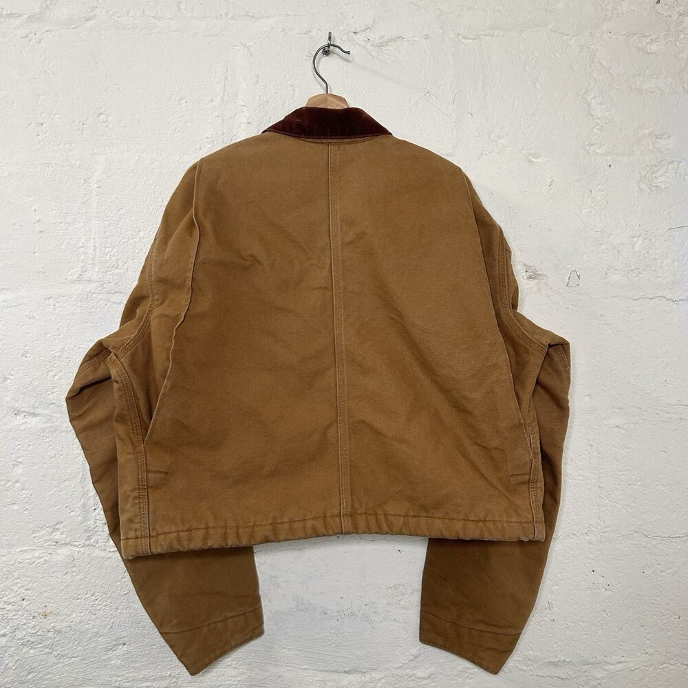 Y2K Cropped Carhartt Blanket-Lined Chore Coat “Brown” C001 - Picture 2 of 13